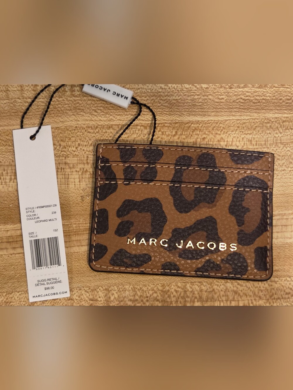Marc Jacobs NWT Leopard Print Card Holder
